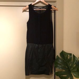 Black leather dress